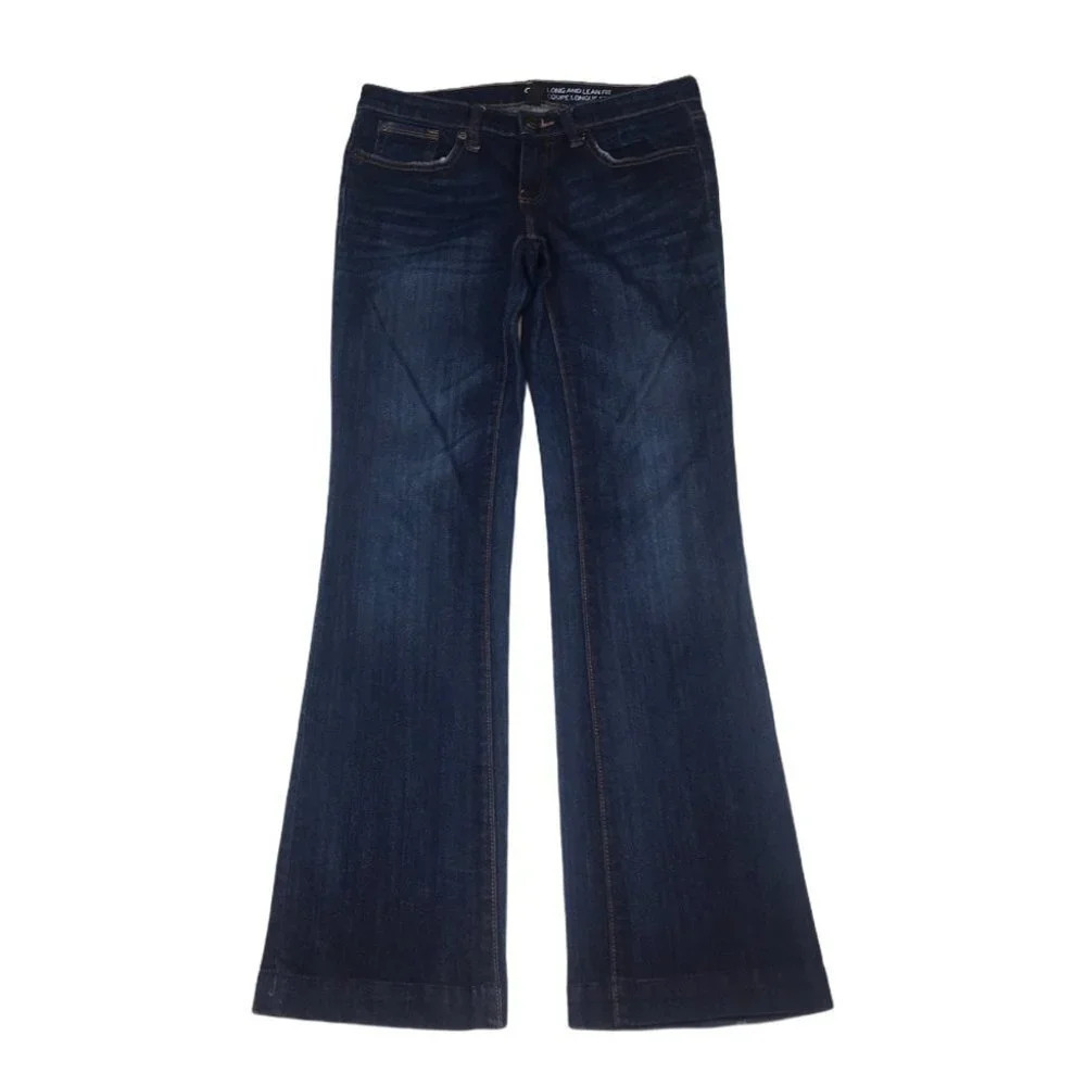 WJ90 Gap Long Lean Fit Dark Wash Denim Jeans 26